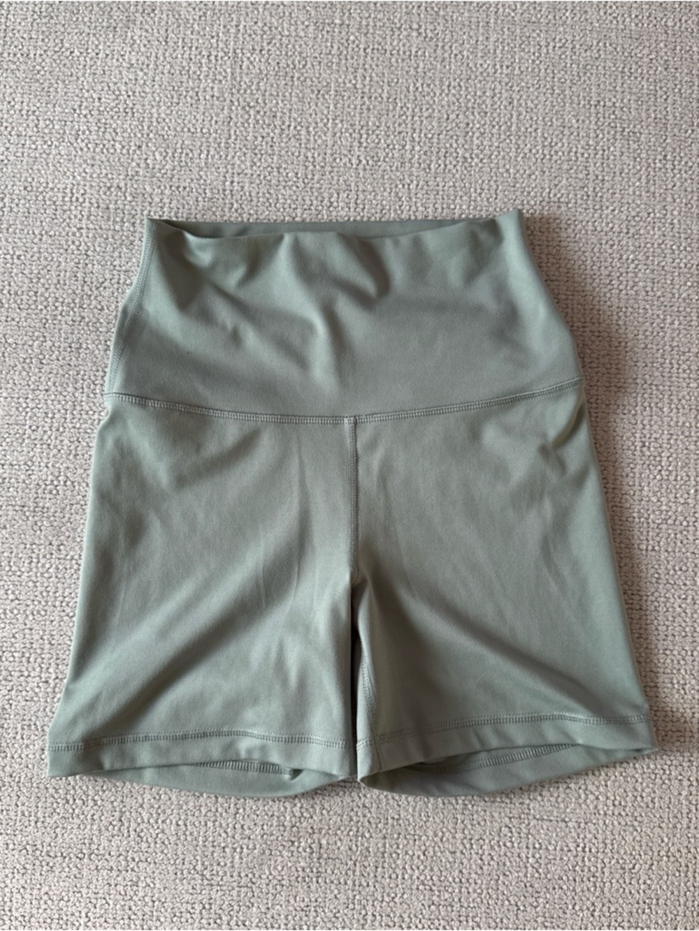 90 Degree By Reflex Sage Green High-Rise Bike Shorts